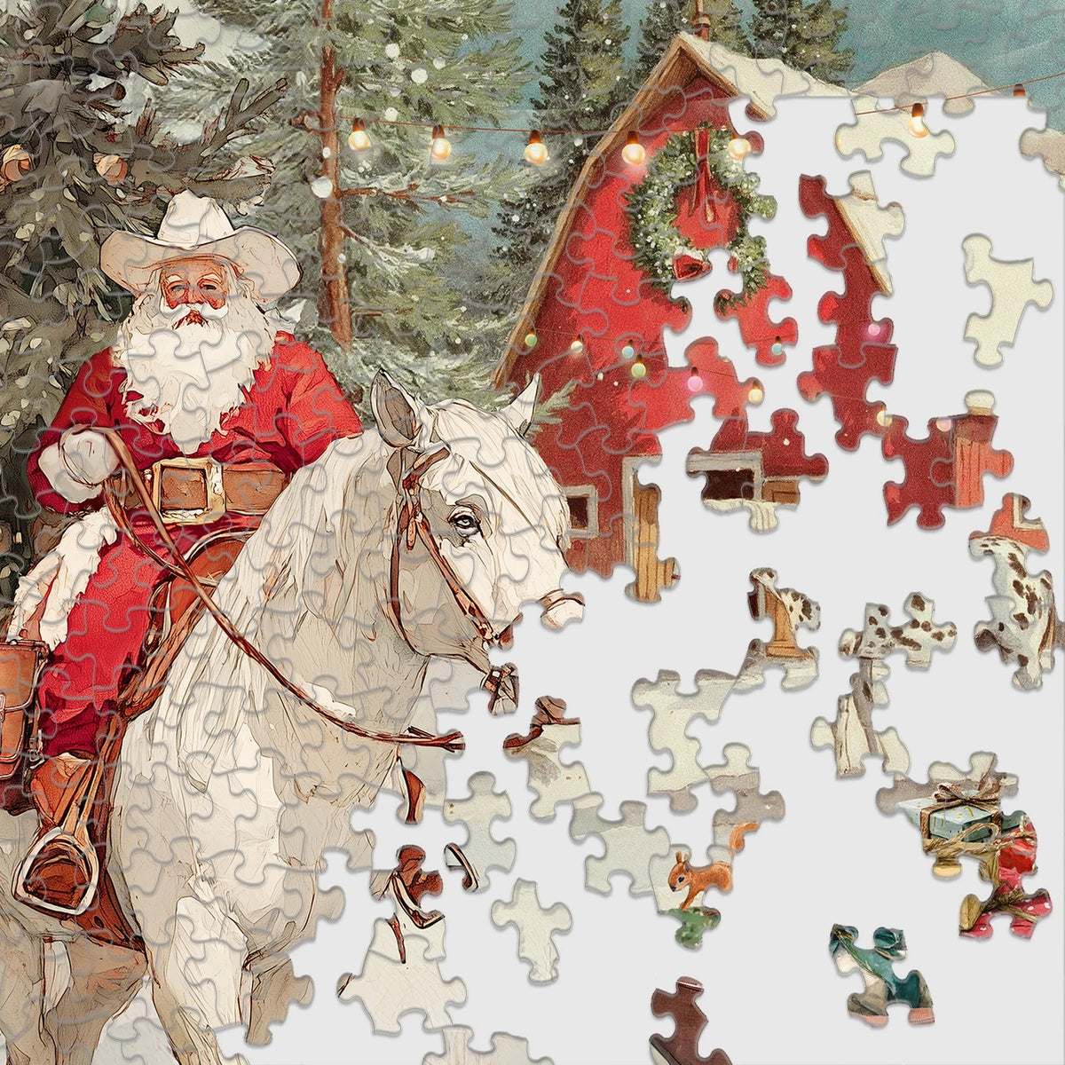 Cowboy Santa 500 Piece Jigsaw Puzzle