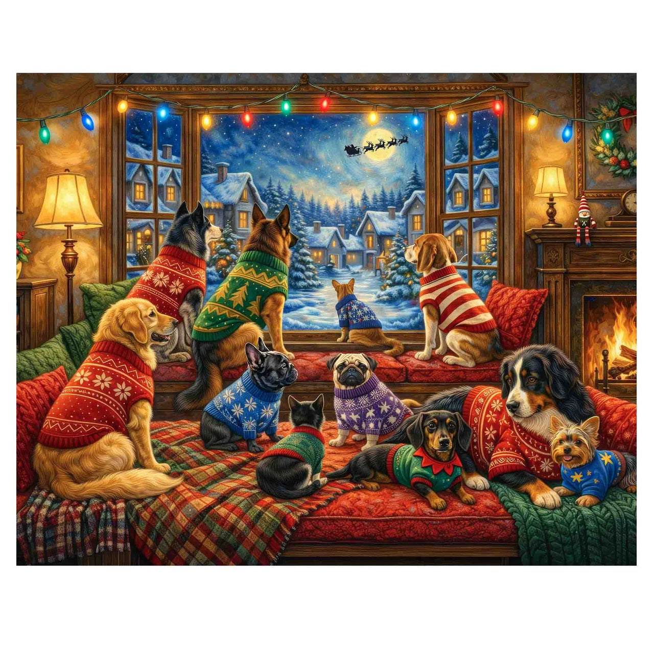 Watching for Santa 1000 Piece Jigsaw Puzzle