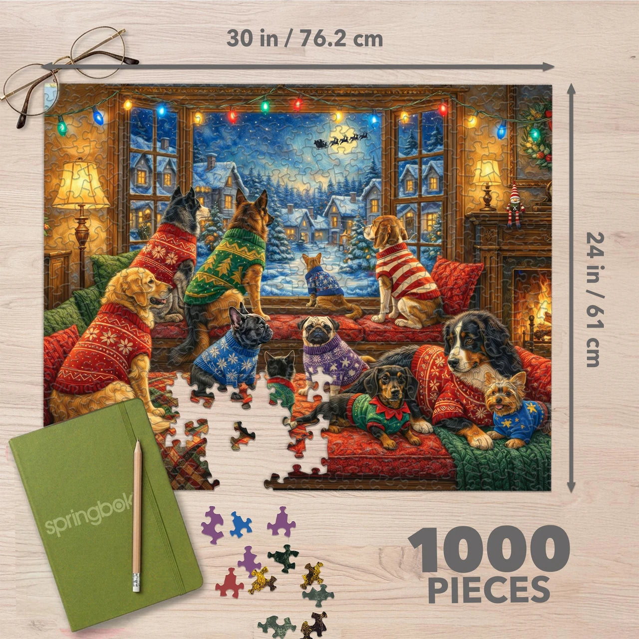 Watching for Santa 1000 Piece Jigsaw Puzzle