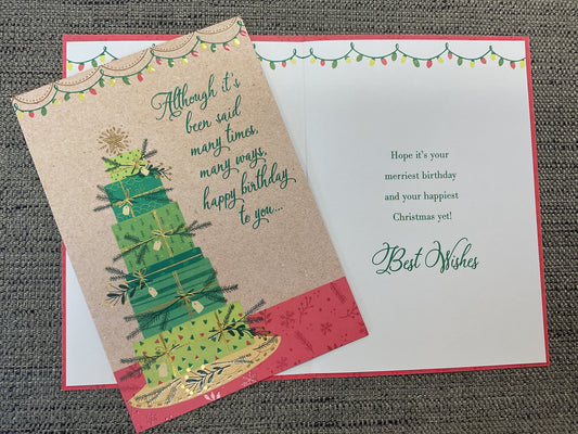 Birthday Christmas Card