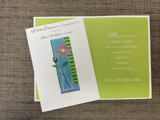 Loss of Sister - Sympathy Card