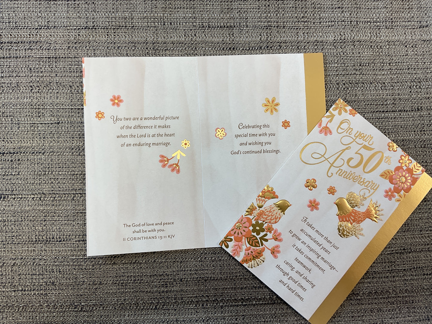 50th Religious Anniversary Card