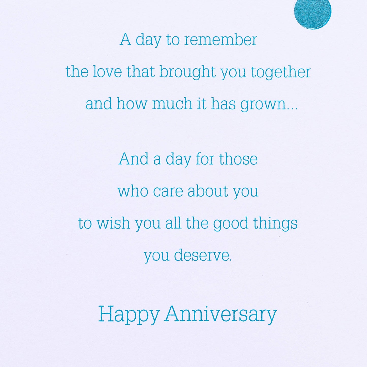 Anniversary Card for a Couple (Good Things)