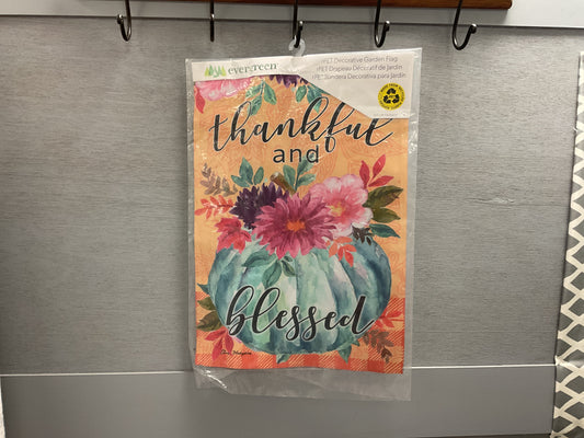Thankful and Blessed Pumpkin Flag
