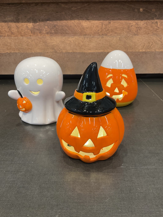 Trick or Treat LED Ceramic Sitters