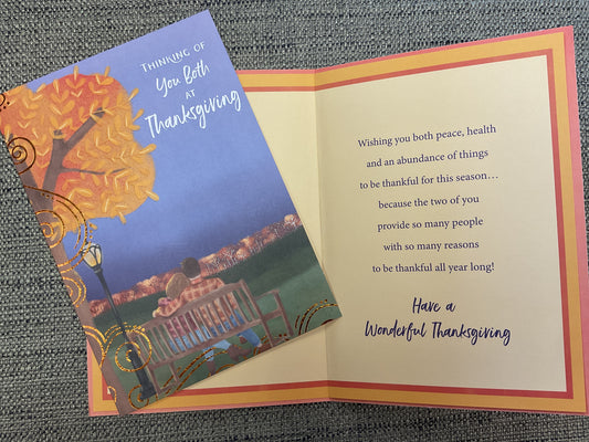 Thinking of You Both at Thanksgiving Card