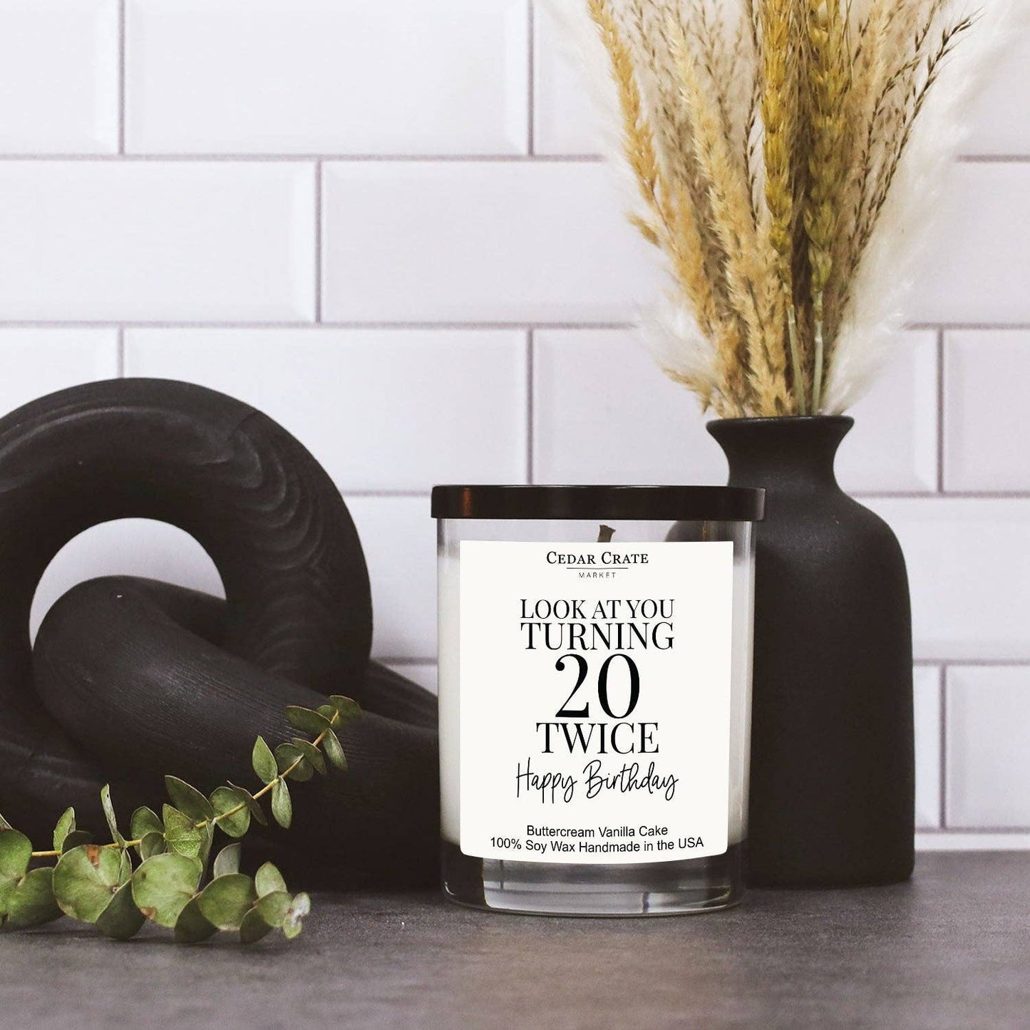 40th Birthday Candle - Look At You Turning 20 Twice
