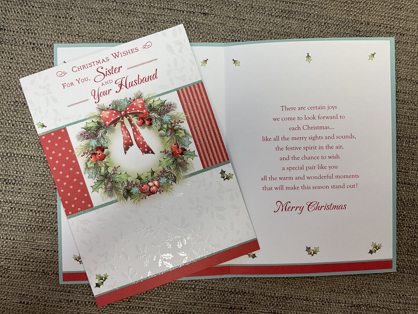 Sister & Husband Christmas Card