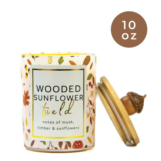 Wooded Sunflower Village 10 oz Candle
