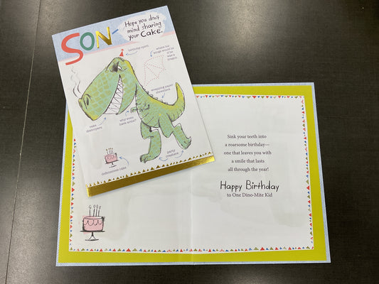 Son Birthday Card - Dinosaur