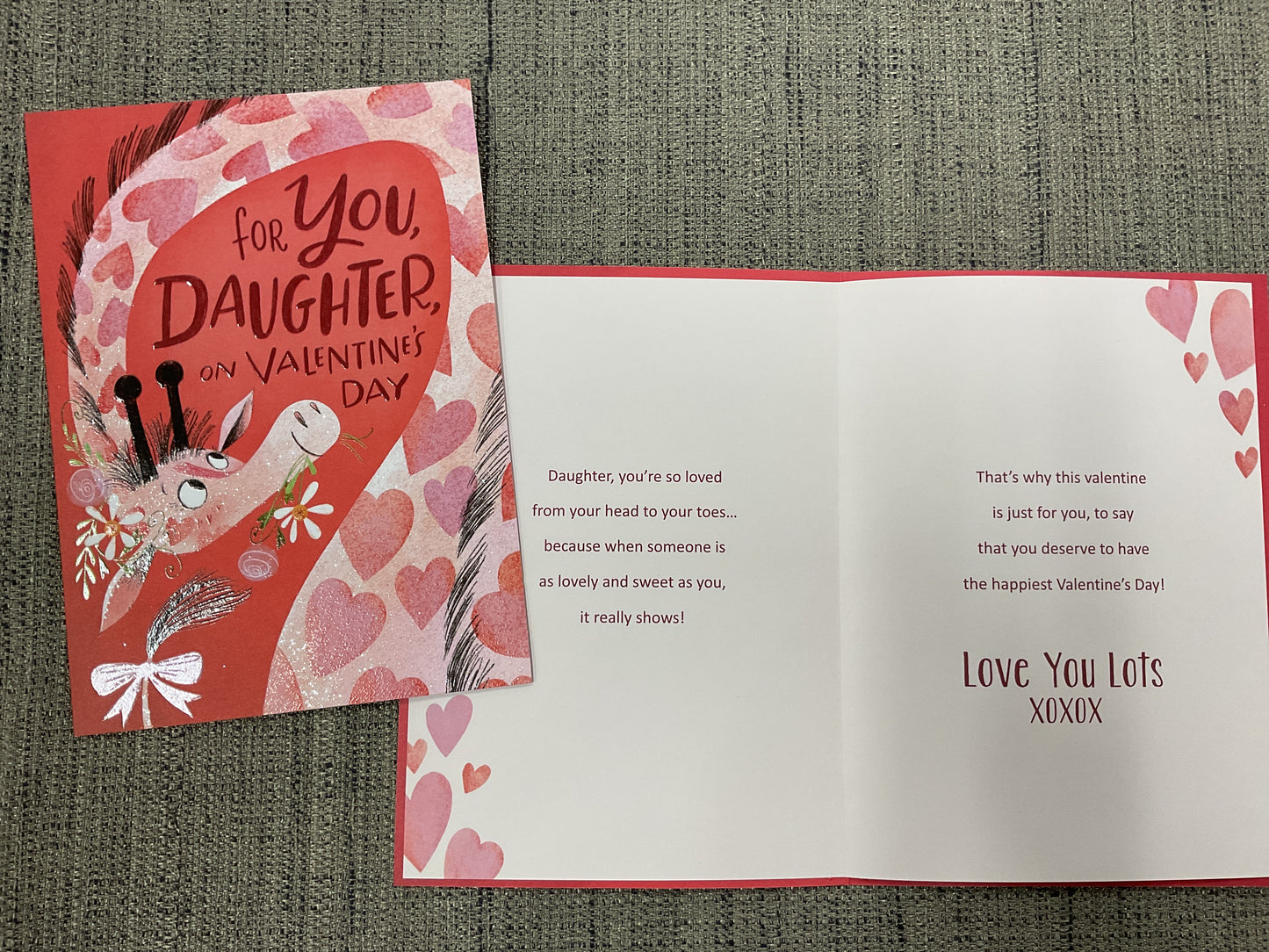 Young Daughter Valentine’s Day Card