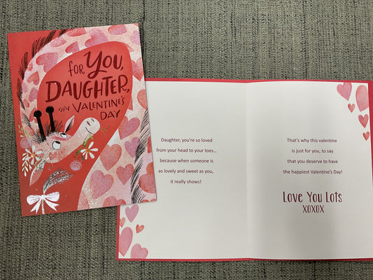 Young Daughter Valentine’s Day Card