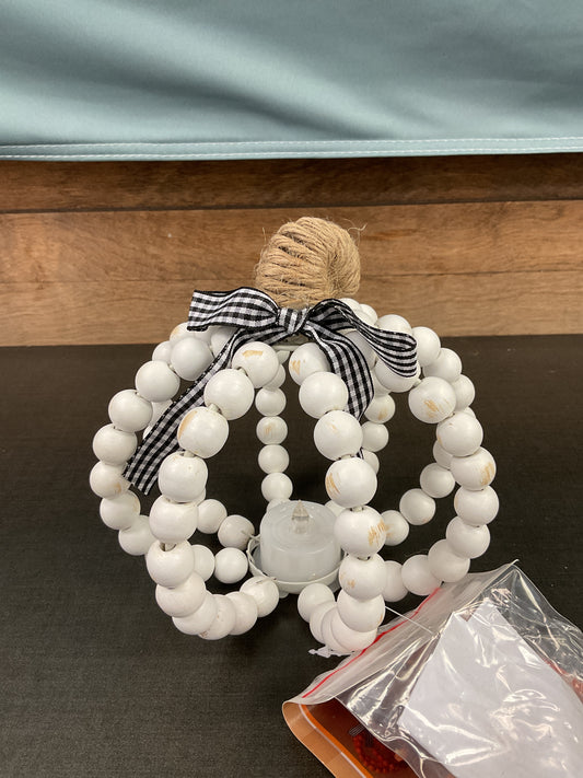 Lighted Harvest Beaded Pumpkin