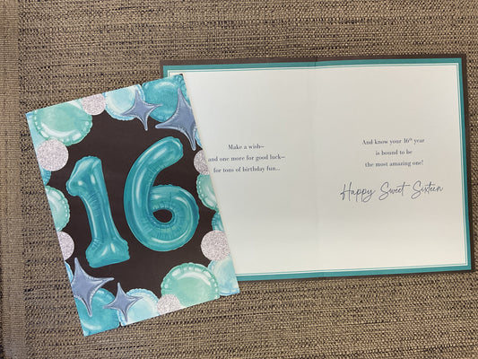 Sweet 16 Birthday Card