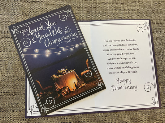 Son & Wife Anniversary Card