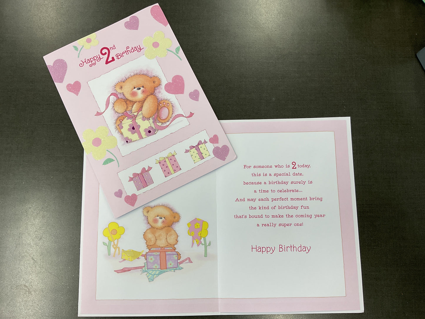Age 2 Birthday Card - Girl