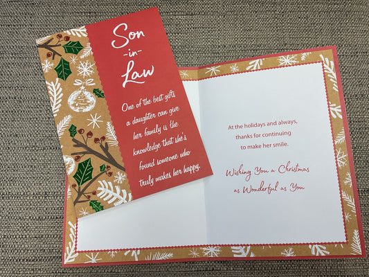 Son In Law Christmas Card