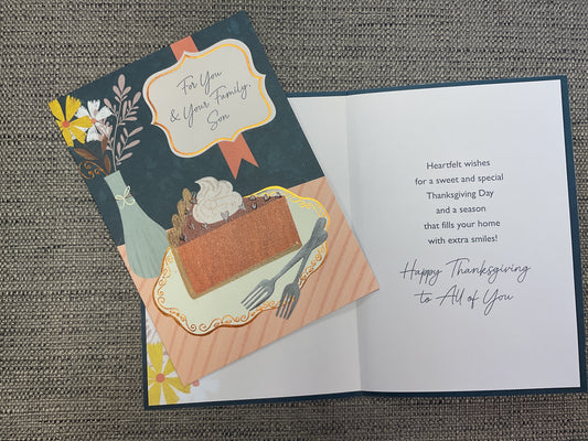 Happy Thanksgiving Son and Family Card