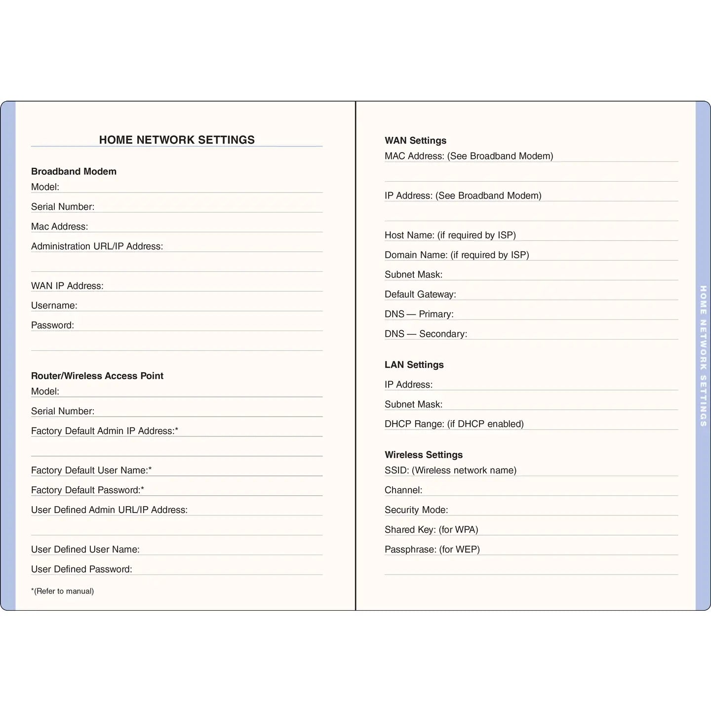 Wildflower Garden Large Internet Address & Password Logbook