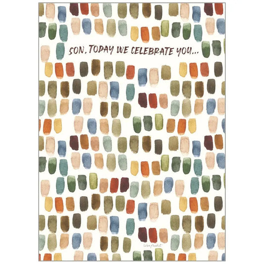 Colorful Dashes - Birthday Son Card