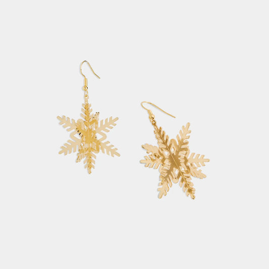 3D Snowflake Earring