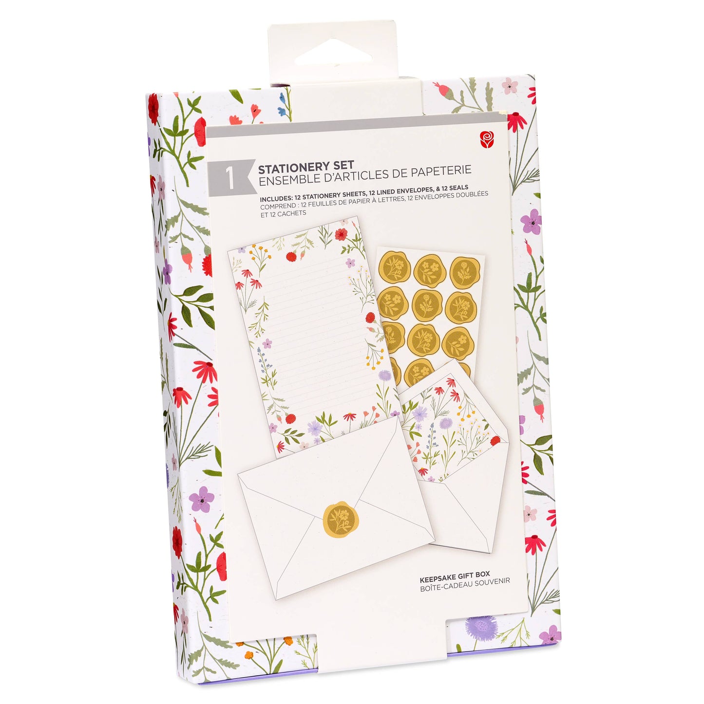 All Occasion Stationery Set with Envelopes and Seals, Floral