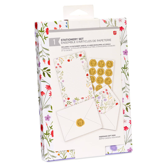 All Occasion Stationery Set with Envelopes and Seals, Floral