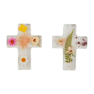 Dried Flower Resin Cross