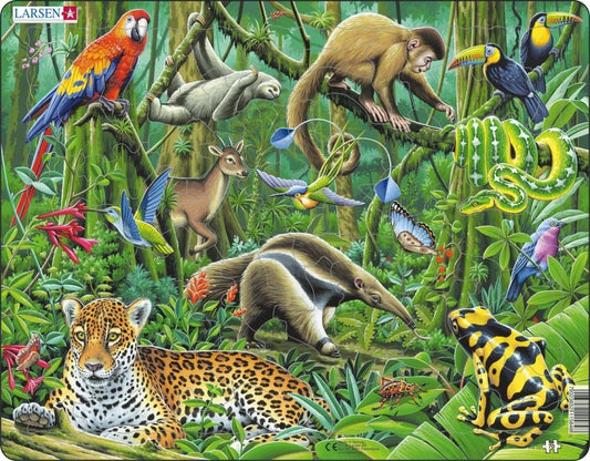South American Rainforest 70 Piece Children's Educational Jigsaw Puzzle