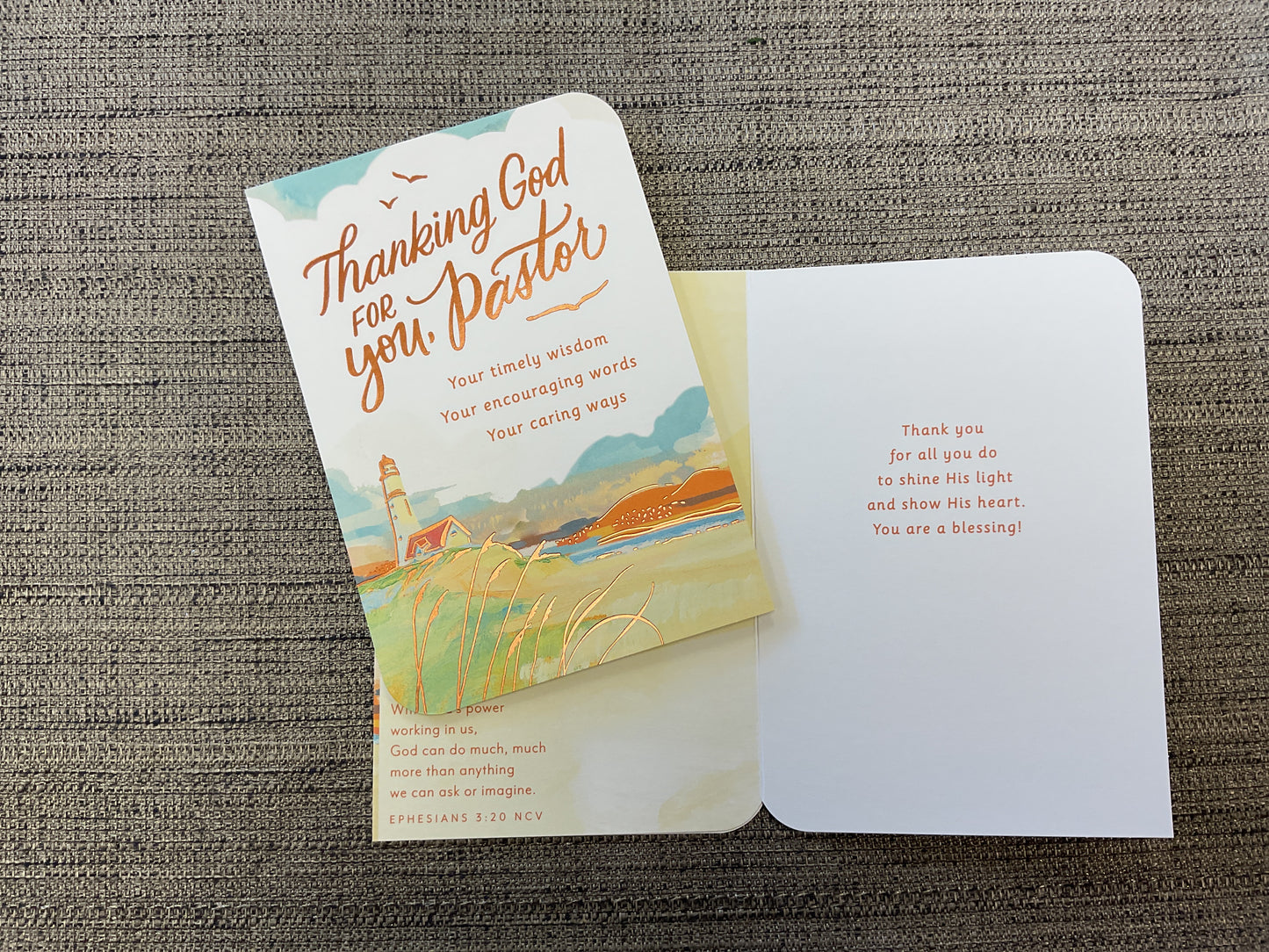 Pastor Thank You Card