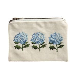 Floral Bead & Embroidery Zipper Pouches