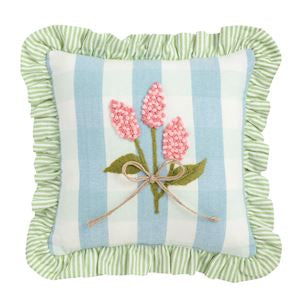 Floral Embroidered Pillow