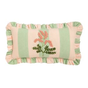 Floral Embroidered Pillow