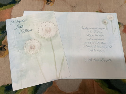 Sympathy Card - Loss of Mother