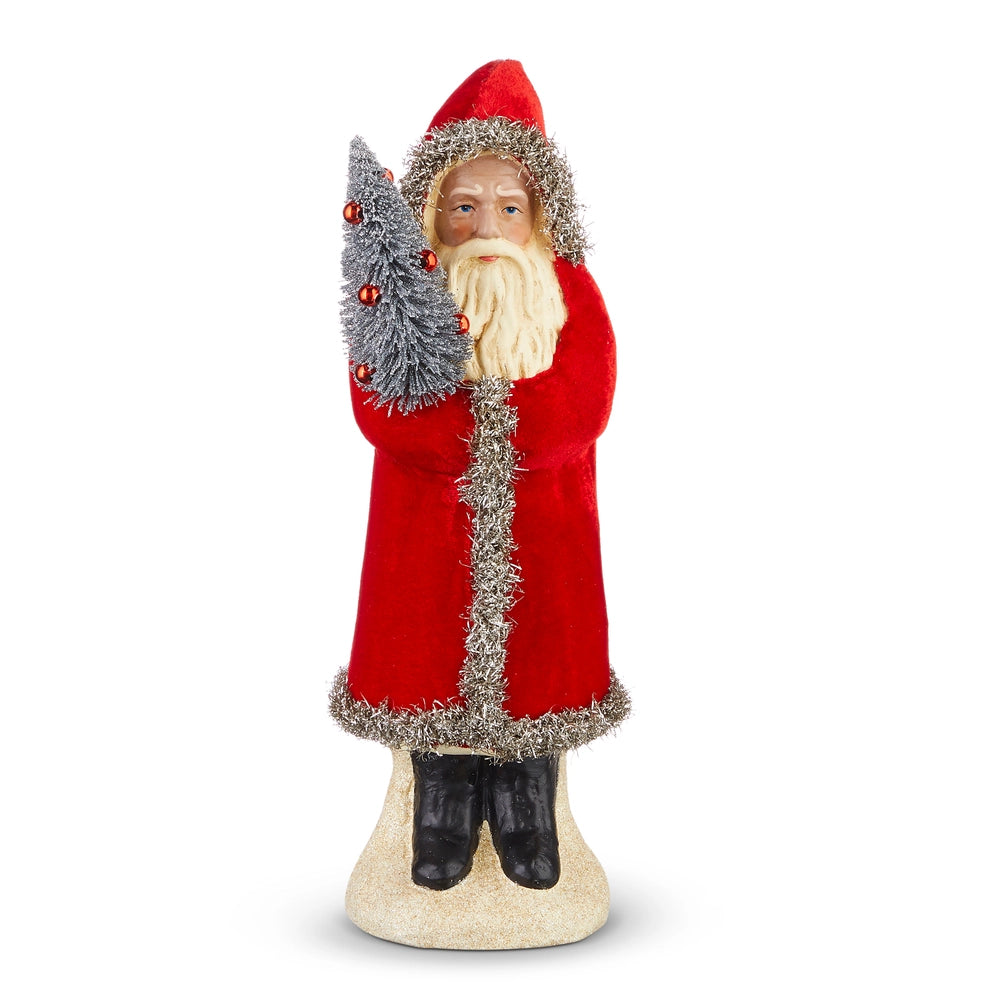 12" Red Velvet Santa