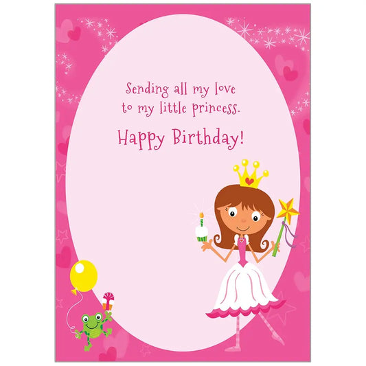 Princess & Frog Birthday - Family Birthday Card