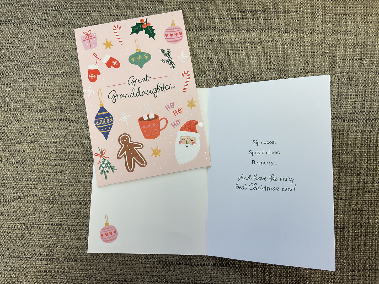 Great Granddaughter Christmas Card