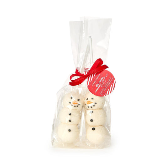 Set of 4 Snowman Marshmallow Sticks in Gift Bag