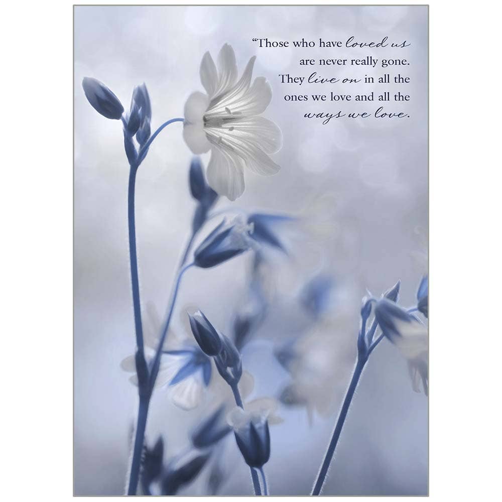 White Flowers - Sympathy Card