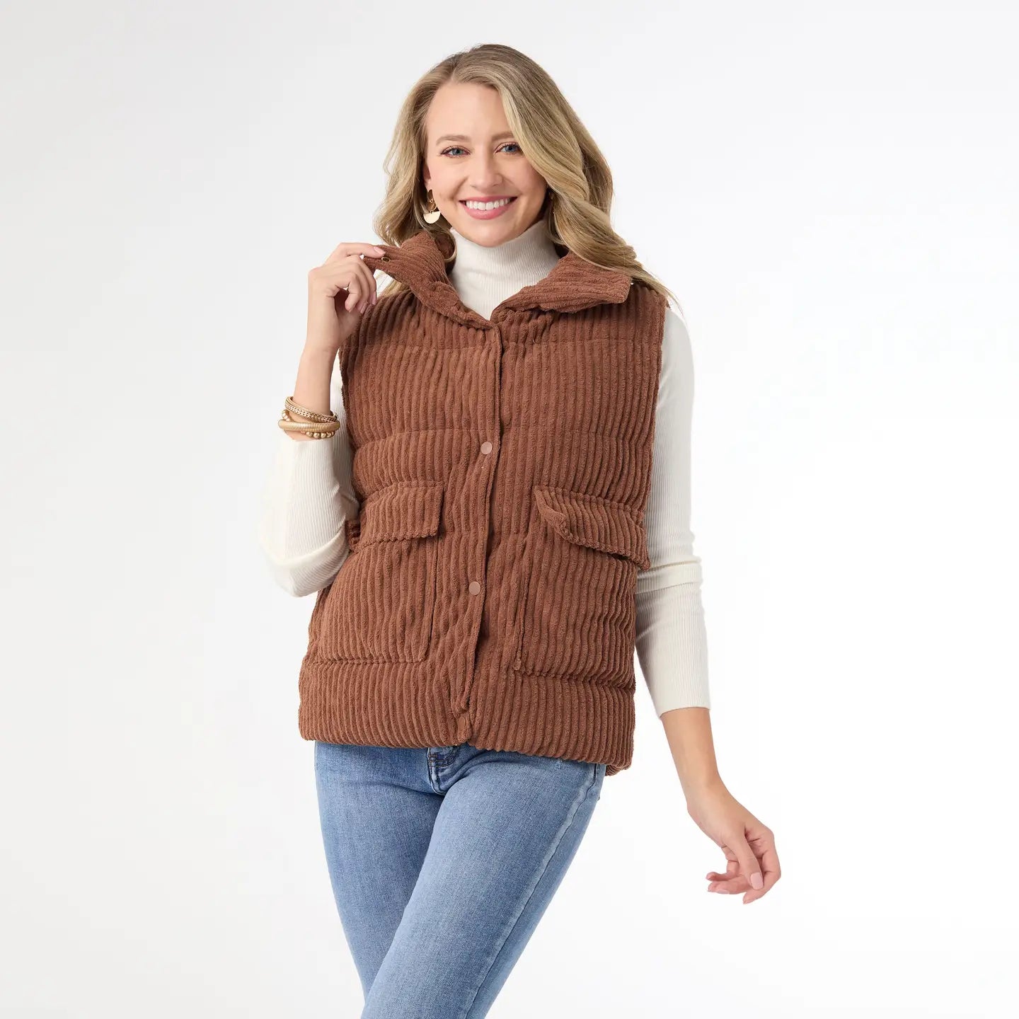 Nicky Corduroy Down Filled Vest