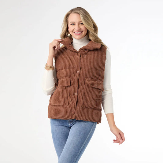 Nicky Corduroy Down Filled Vest