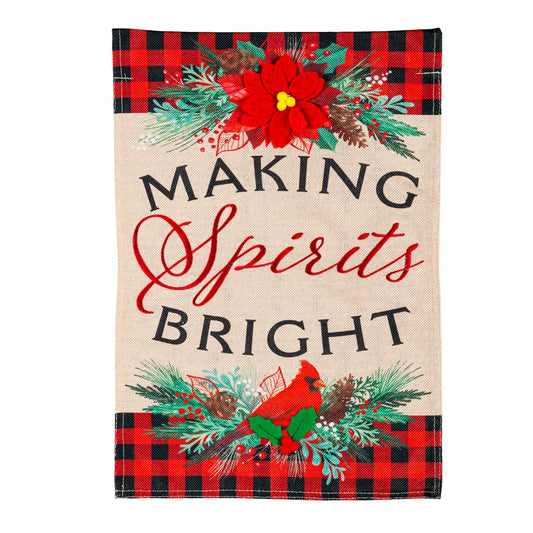 Christmas Joy Burlap Garden Flag
