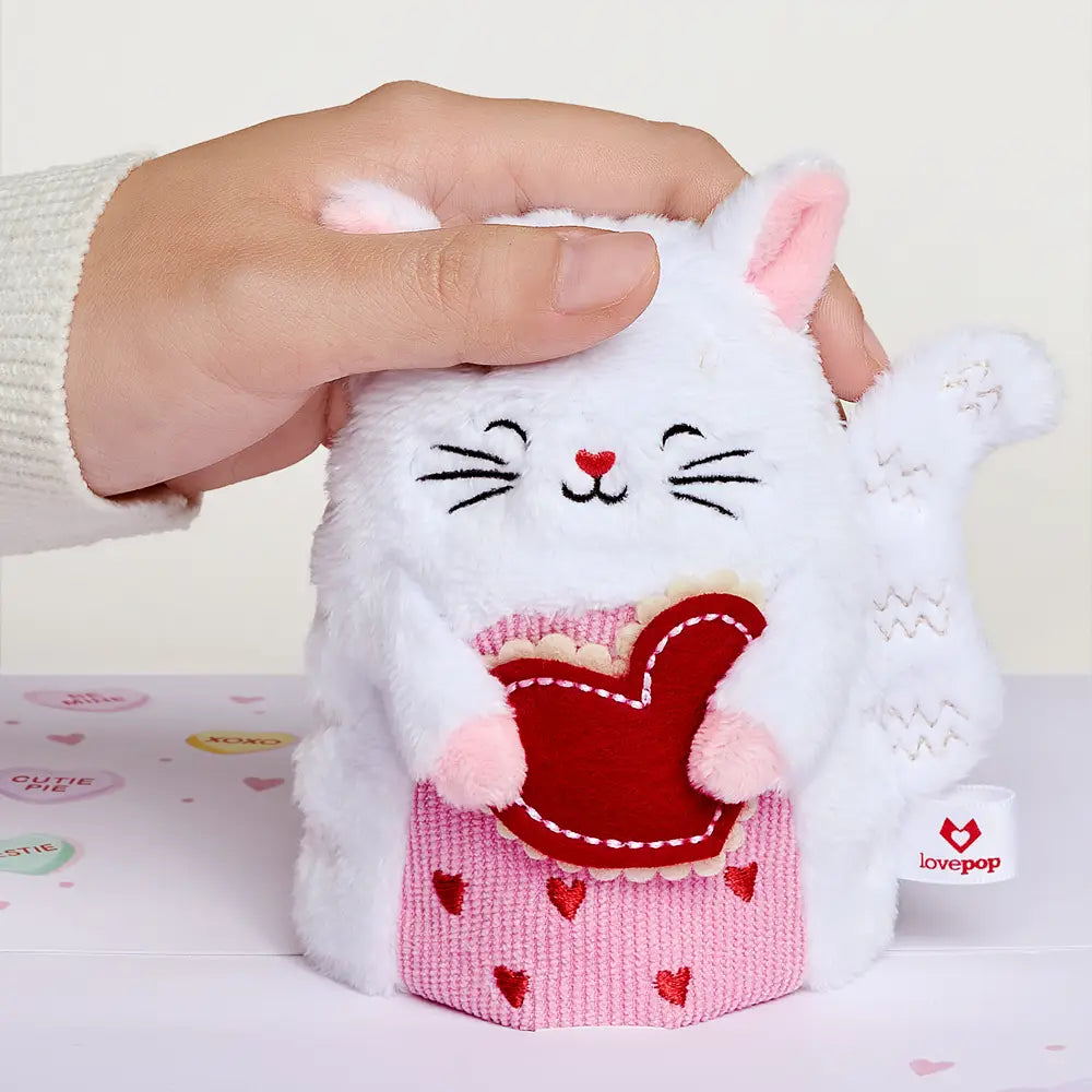 Happy Valentine's Day Love Cat Plushpop Pop-Up Card