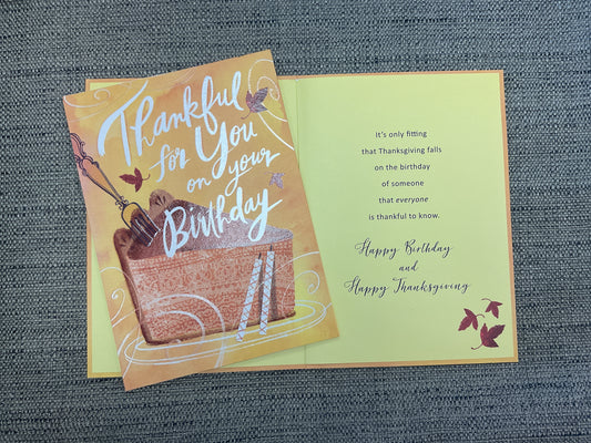 Thankful for You on Your Birthday Card
