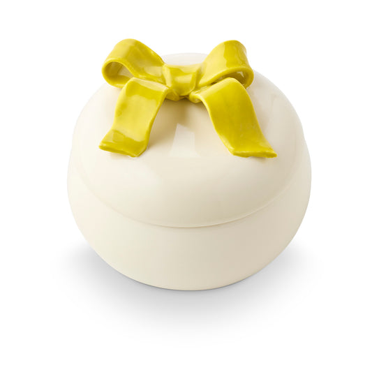 Oleander Oak Bow Ceramic Candle