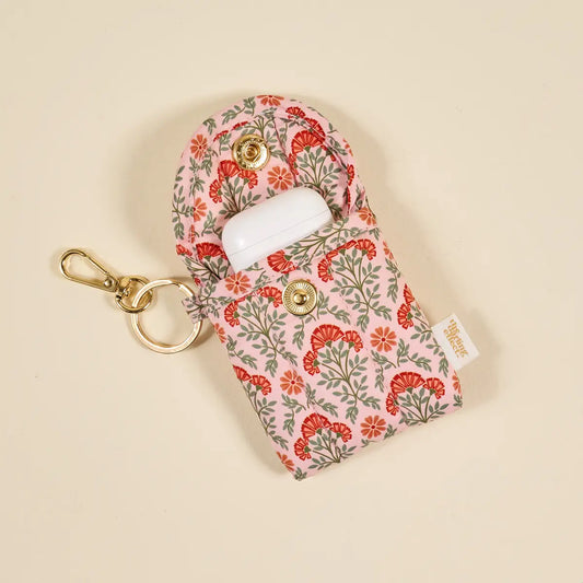 Puffy Earbud Case–Everbloom Dusty Rose