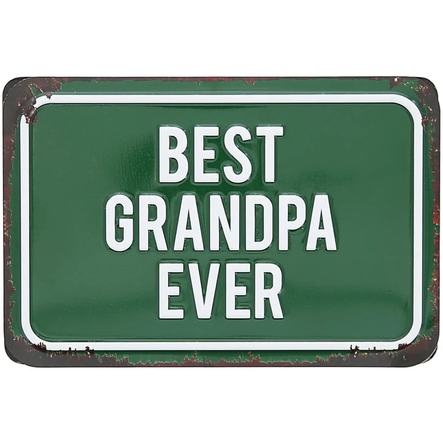 Best Grandpa - 6" X 4" Tin Plaque/Magnet