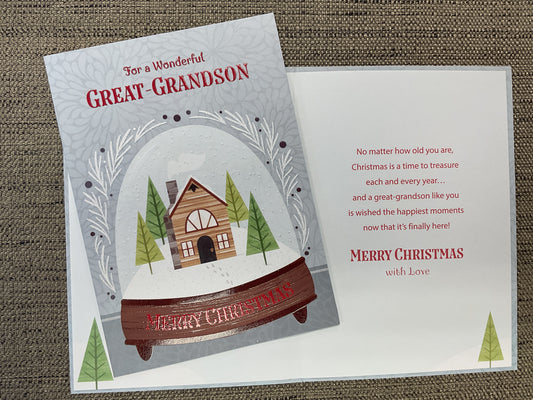 Great-Grandson Christmas Card