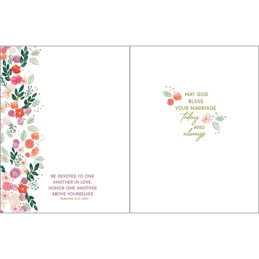 With Scripture Wedding Greeting Card - Tiered Love Cake