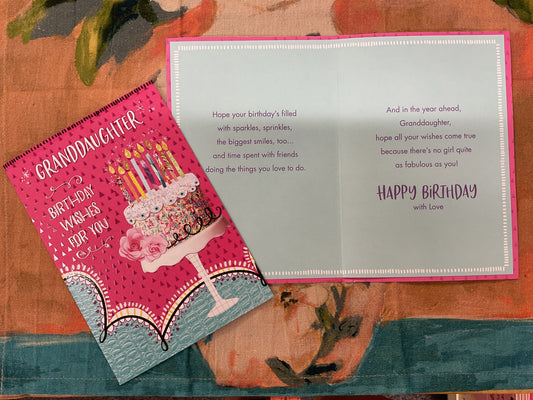 Granddaughter Birthday